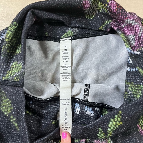 Lululemon High Times Garden Party Smooth Women's Leggings 7/8 - Picture 9 of 12